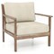 Contemporary Accent Chair with Solid Rubberwood Arms for Home